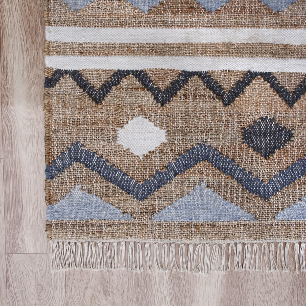 Ox Bay Finley Coastal, Modern, Bohemian Geometric Hand-Made Area Rug, 9' x 12'