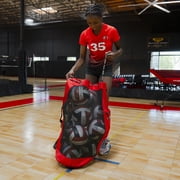 PowerNet Volleyball Practice Net Station and Large Carry Bag Bundle | 8 ft Wide by 11 ft High | Ball Return | Great for Hitting and Serving Drills | Perfect for Team or Solo Training