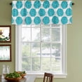 thumbnail image 4 of 2 Pack Valances for Windows, Turquoise Dahlia Window Valances for Living Room/Bedroom/Bathroom, Country Gray Abstract Floral Flowers Light Filtering Kitchen Curtain Valance 60"W x18" L, 4 of 9