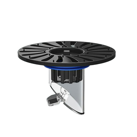 Yuarrent Drenaje de piso a prueba de olores Plug And Play de alcantarillado de baño de 2 piezas previene el aumento de la acumulación de agua Accesorios de baño negro azul gran tamaño