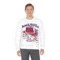 thumbnail image 6 of America Flag Cowboy Skull Unisex Heavy Blend™ Crewneck Sweatshirt, 6 of 9