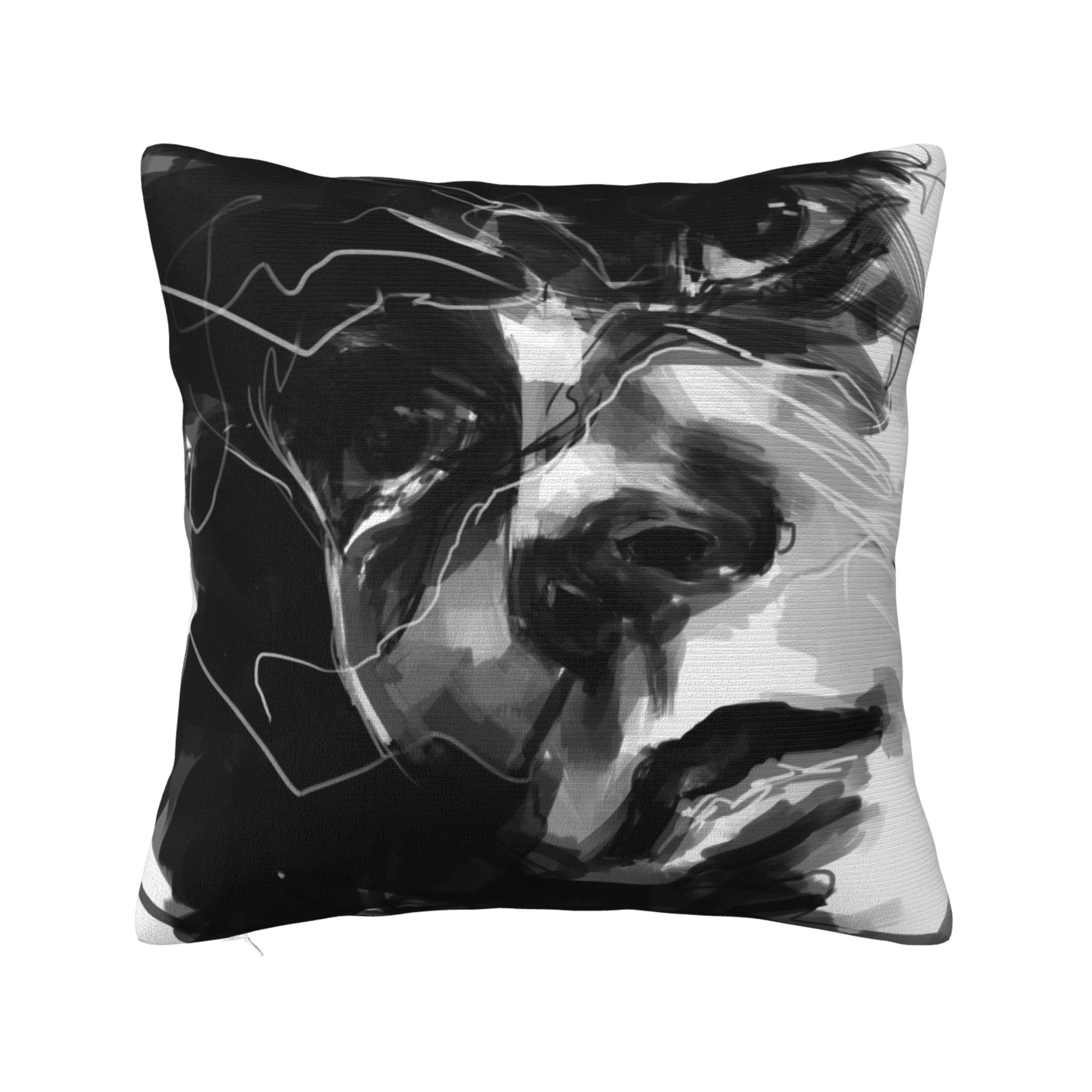 ZICANCN Decorative Throw Pillow Covers , Person Faces Couch Sofa