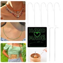 2/5pcs Beading Needles Big Eye Curved Stainless Steel Enlarged Eye for Easy Threading Bead Spinner Needles DIY Bracelet Necklace Jewelry Making Needles