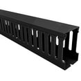 thumbnail image 2 of Electriduct 4" x 4" Open Slot Wire Duct Raceway - Stick Length: 6.56 Feet -Black - 6 Pack, 2 of 2