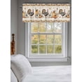 thumbnail image 3 of Thanksgiving Valances for Windows Pumpkin Turkey Maple Leaf Fall Linen Rod Pocket Curtains Valance Short Window Treatment Drapes for Living Room, Bedroom Bathroom 42"&nbsp;W x 18" L, 3 of 5