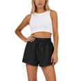 thumbnail image 4 of LNZGNM Womens Shorts Workout Gym Shorts for Women Trendy Fashion Athletic Casual Summer Lounge SweatShorts,Black L, 4 of 6