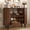 Walnut + MDF+Metal+1, variant on ENTU 39.37 Inch Fluted Bar Cabinet MDF Metal 6 Wine Rack 3 Glass Holder Walnut
