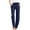 Blue, variant on WIZUTIZ Work Pants for Women Ultra Thin Stylish Loose Wide Leg Sweatpants Elastic Stretch High Rise 7/8 Length Slacks Pants Solid Drawstring with Pockets Sweatpants for Lady Hiking Vacation Black