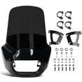 thumbnail image 1 of Krator Motorcycle Windshield Fairing & Mounting Kit, Wind Deflector, Motorcycle Accessories Windscreen, Compatible with Harley Davidson Softail Fat Bob FXFB/114 FXFBS 2018+, Blackout, 15" Windshield, 1 of 7
