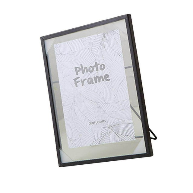 Creative Nordic Metal Glass Photo Photo Picture Frame Decorative Picture Frame Frame Crafts Home Desktop Bedroom Decors L Black