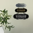 thumbnail image 3 of Signs ByLITA Designer No Golf Clubs In Clubhouse Sign (Brushed Gold) - Medium, 3 of 8