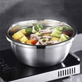 thumbnail image 6 of Multifunctional Stainless Steel Basin Three-Piece Set with Colander Filter, Large Capacity and Dishwasher-Safe Design for Washing Vegetables, Fruit and Rice, Ideal for Home, Camping and RV Kitchens, 6 of 9
