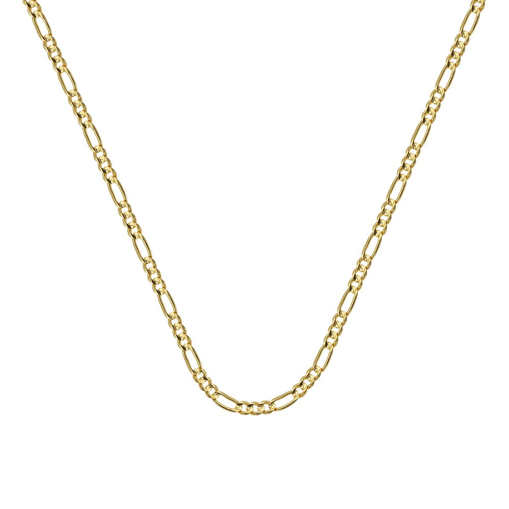 14K Solid Gold 1.2mm Light Figaro Chain Spring Clasp 14K Solid Gold 1.2mm Light Figaro Chain Spring Clasp