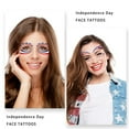 thumbnail image 7 of 4th of July Temporary Tattoos Stickers, 10 Pcs US Flag Face Tattoo Eye Makeup Sticker, Party Costume Body Face Decorations Supplies, 7 of 7