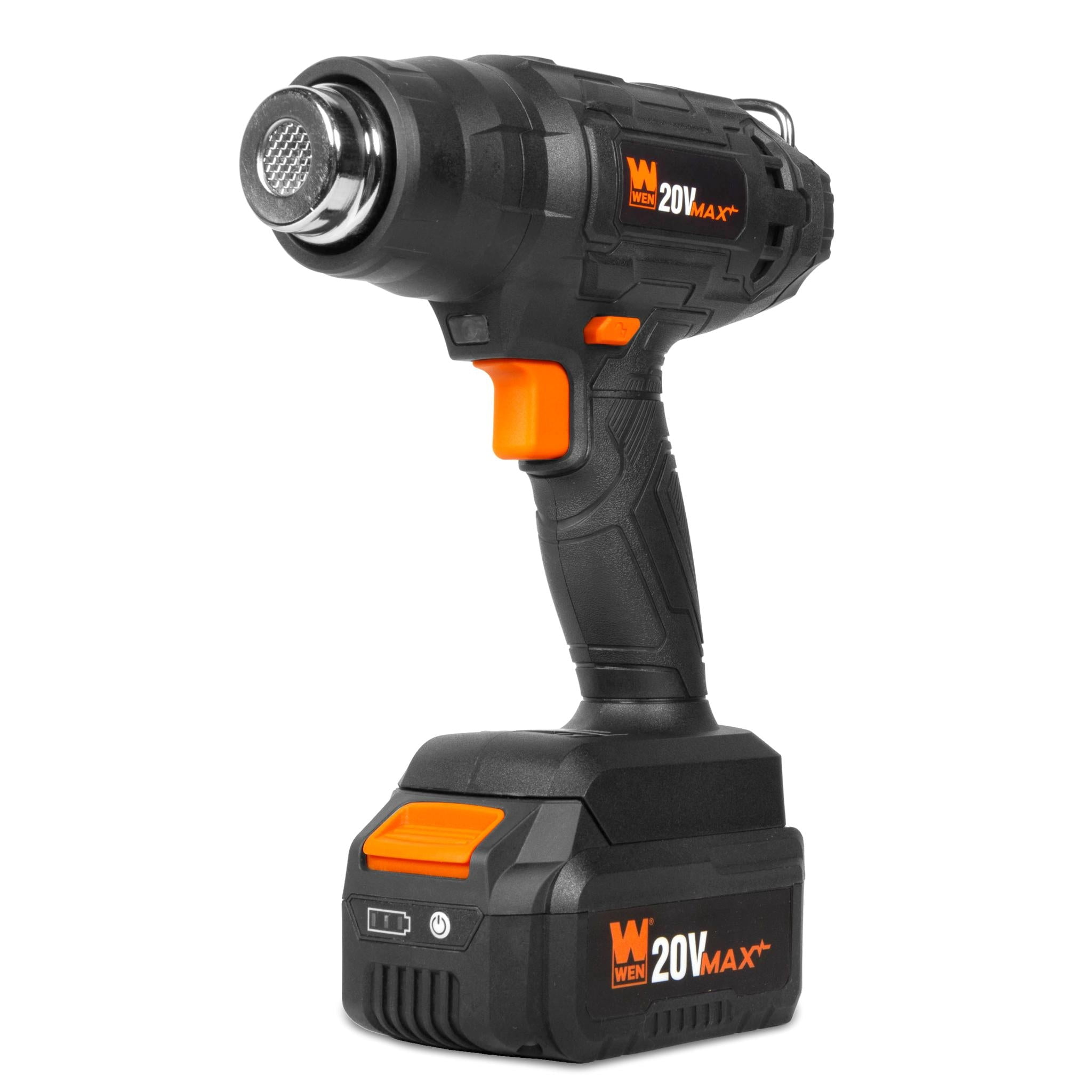 WEN 20V Max Cordless Compact Dual-Temperature Heat Gun with 4Ah Li-Ion Battery and Charger (20955)