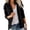 Black, variant on Vinsonshop Women's Fall Stand Collar Zip Up Military Cotton Utility Safari Jacket Black 3XL