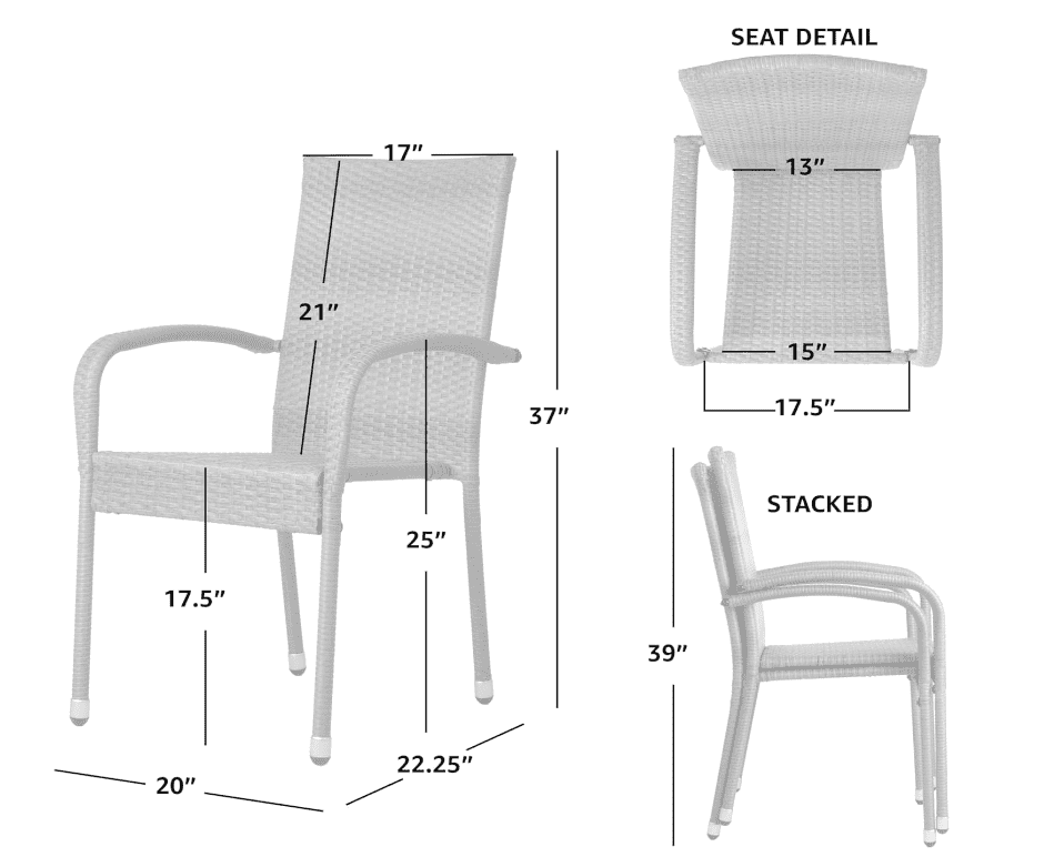 Morgan Outdoor Wicker Chairs Set of 2, All-Weather Resin Wicker, Weathered Gray Finish, Lightweight Outdoor Seating for Patio, Deck, Garden