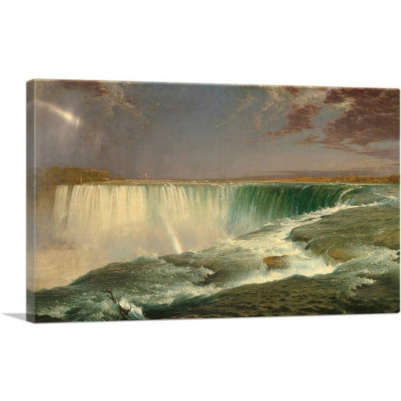 ARTCANVAS Niagara Falls 1857 Canvas Art Print by Frederic Edwin Church - Size: 60" x 40" (0.75" Deep) (3-Piece)