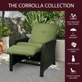 thumbnail image 4 of Corrolla Outdoor Luxury Wicker Recliner in Green, Resin Weave, All Weather, 4 of 7