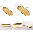 thumbnail image 4 of ERDOUY 2pcs Gold Oval Steel Trinket Tray,Towel Storage Dish Plate Tea Fruit Trays Cosmetics Jewelry Plate,Decorative Storage Tray, 4 of 4