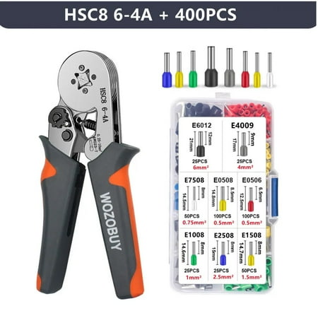 

Ferrule Sleeves Terminal Crimping Tools Mini Electrical Pliers HSC8 6-4/6-6(0.25-10mm²/0.25-6mm²) Wire Connection Repair Clamp