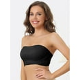thumbnail image 5 of Unique Bargains Women's Strapless Bras Wirefree Adjustable Straps Push-up Removable Pads Bralette Black M, 5 of 6