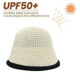 thumbnail image 4 of Sombrero de pescador plegable con circunferencia de 58-60 cm, sombrero de protección solar para mujer, sombrero de pescador sencillo a juego con colores, 4 of 5