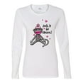 thumbnail image 2 of Wild Bobby Sock It to Cancer Monkey Tee USA Flag Sleeve Breast Cancer Awareness Women Graphic Long Sleeve T-Shirt, White, XX-Large, 2 of 6