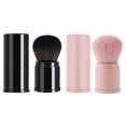 thumbnail image 2 of Brocha de maquillaje Kabuki retráctil, brocha para polvos, brocha para base de viaje, brocha para rubor, bronceador y polvo Color: negro oso de fresa Juguete, 2 of 3
