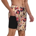 thumbnail image 2 of Fotbe gold Skull Guitar record Traje de Baño para Hombre – Shorts de Natación de Secado Rápido con Forro y Bolsillos-Medium, 2 of 6