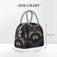 thumbnail image 2 of Fotbe Tribal Style Raccoon Bolsa de Almuerzo con Estampado, Lonchera Aislada, Contenedor de Comida Reutilizable Tipo Cooler a Prueba de Fugas, 2 of 6