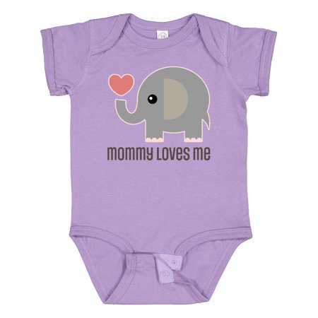 

Inktastic Mommy Loves Me Elephant Gift Baby Boy or Baby Girl Bodysuit