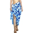 thumbnail image 4 of LA LEELA Women's Beach Cover up Wraps Skirt Beachwear Swim Summer Pareos Long Swimwear Coverups Cover-up Bikinis Cover up One Size Azure, Tie Dye, 4 of 4