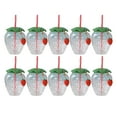 thumbnail image 1 of Botella para beber,Vaso para beber con forma de fresa Botella para beber,Bonita taza con y forma de fresa para el verano,Vasos de fresa para regalos de fiesta de Llavero transparente, 1 of 8