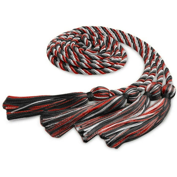 Endea Graduation Double Graduation Honor Cord Black/Red/White