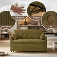 thumbnail image 2 of Accent Chair Sofa, Teddy Fabric with Solid Wooden Frame,Rainbow Design, 2 of 8