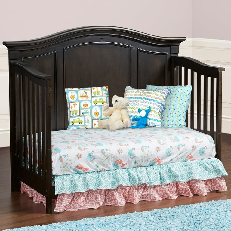 Dawn Whisper Glendale 4-in-1 Convertible Crib, Dark Brown