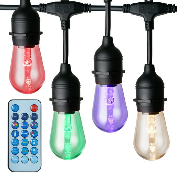 Newhouse Lighting 48 Ft Color Changing And Warm White Outdoor Newhouse Lighting 48 Ft Color Changing