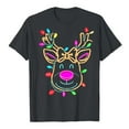 thumbnail image 5 of larppty Christmas Shirts for Women 2025,Christmas Reindeer Print Xmas Holiday Tees Cute Graphic Short Sleeve Tops (Dark Gray, XXL), 5 of 6