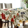thumbnail image 5 of Yayeee Tablecloths 60" x 60" Rectangle Wrinkle Resistant Party Table Cover, Beige Floral, 5 of 8