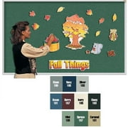 Ghent AV45-191 4 ft. x 5 ft. Aluminum Frame Vinyl Tackboard - Ocean