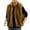 Earthy Yellow, variant on Men's Faux Fur Stand Collar Vest Open Front Sleeveless Cardigan Fuzzy Outerwear Jacket with Pockets Khaki Brown Size XXXL