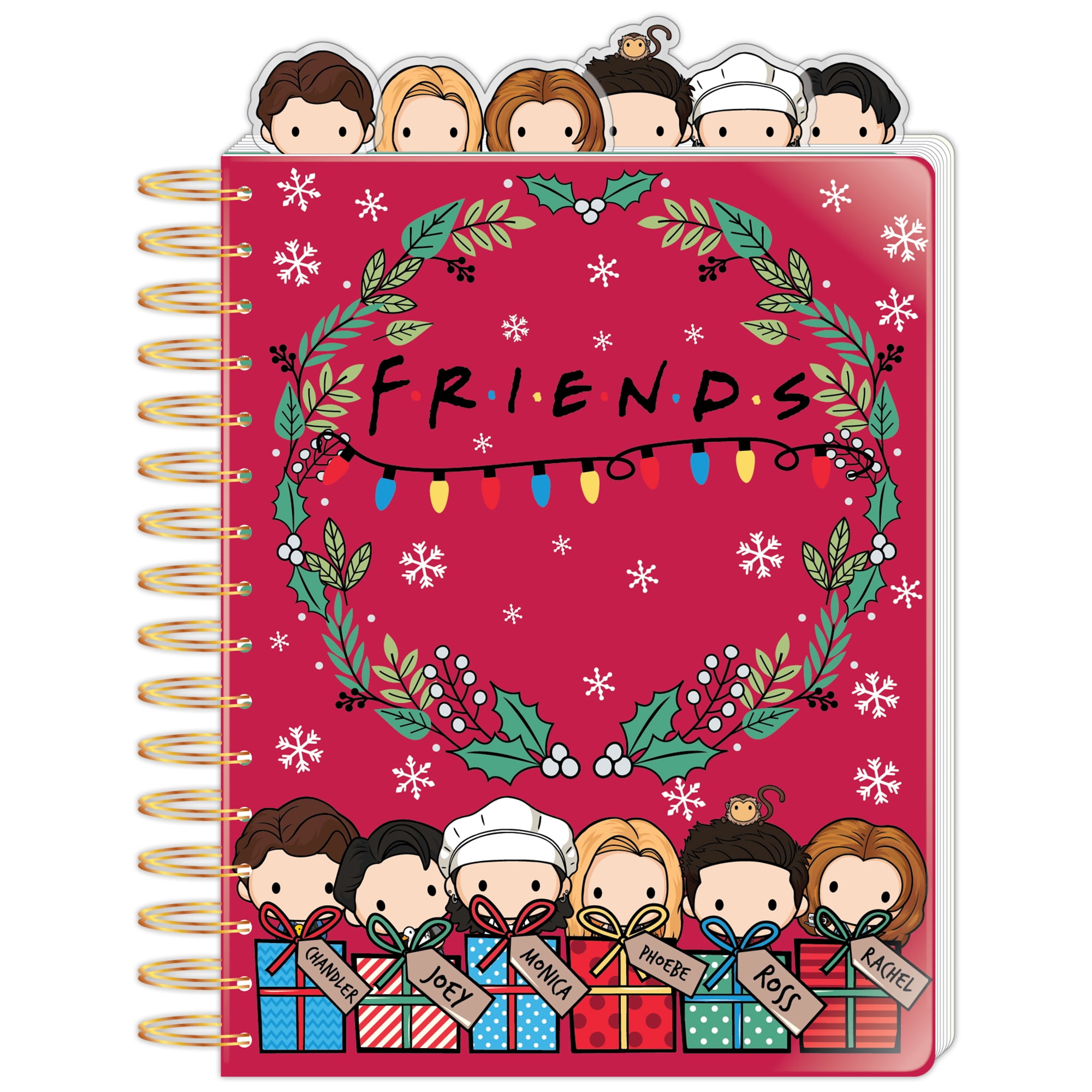 Warner Brothers Friends PVC Christmas Journal, Includes Plastic Cover