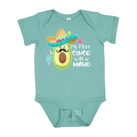 

Inktastic My 1st Cinco De Mayo Avocado in Sombrero Gift Baby Boy or Baby Girl Bodysuit