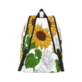 thumbnail image 3 of Balery Plump Sunflower And Sketch Vintage Canvas Backpack for Men and Women - Large Capacity, Durable Travel Laptop Bag for School, Work, Hiking, and Outdoor Activities, 3 of 7