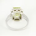 thumbnail image 3 of Beautiful 6ct Emerald Cut Peridot Sterling Silver Ring Size Trending Jewelry Gift Mom Bride Wife Lab Peridot Ring August Birthstone Ring, 3 of 3