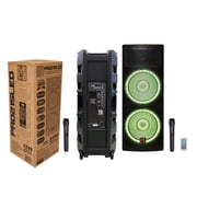2 MR DJ PRO215LED Professional Dual 2x15 5500W PA DJ Bluetooth Powered Speaker
