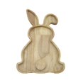 thumbnail image 1 of Wooden Tray Easter Tray Rabbit Solid Wood Decorative Tray E8A2, 1 of 1