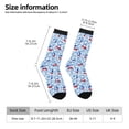 thumbnail image 2 of Honeii Red Cherries Print Adult Socks,Crew Socks,Casual Calf Socks,Daily Wear Socks for Men & Women, Perfect for Sports, Casual and Everyday Use, 2 of 6