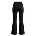 thumbnail image 5 of Tfken Child Soft Comfy Pants School Daily Wear Flare Yoga Legging Pants Girls High Waist Stretch Print Kids Breathable Clothes Size 9-10 Years Black, 5 of 5